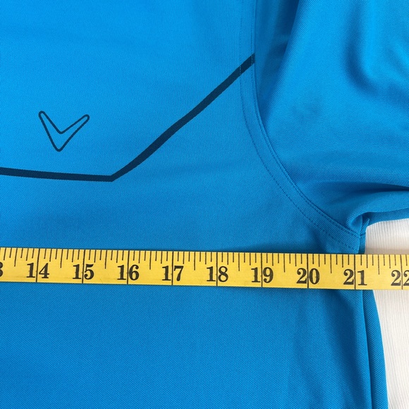 Callaway Polo Short Sleeve Shirt Size Medium Vibrant Blue Golfcore Sporty - Picture 10 of 11